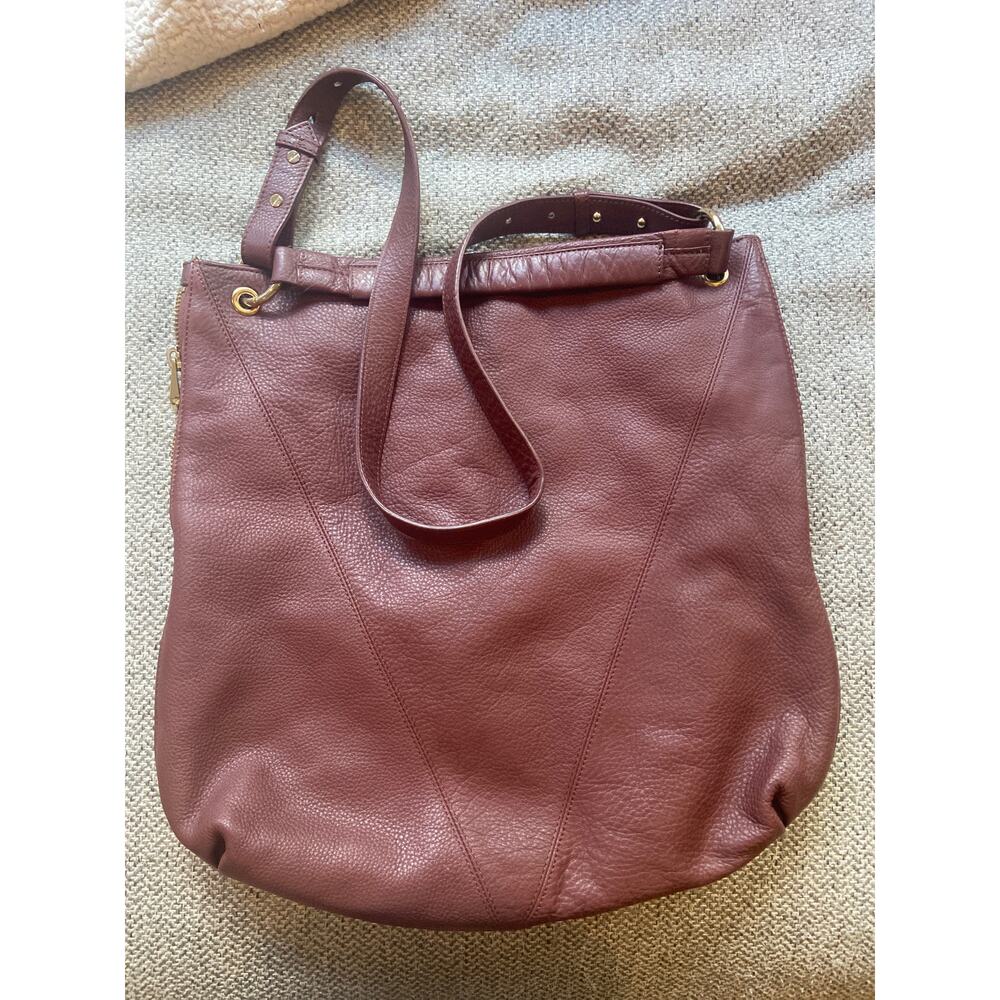 Pour La Victoire XL Burgundy Leather Tote/Hobo/Cross Combo